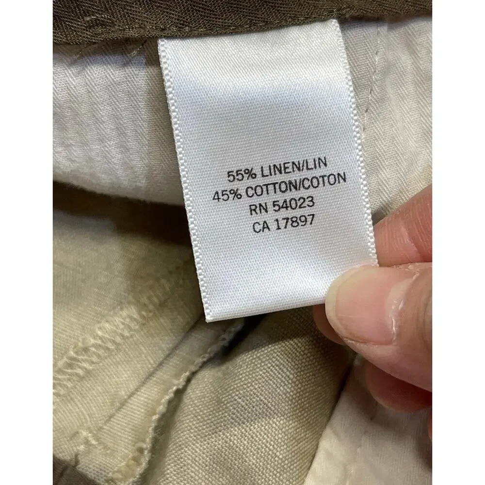 Coastal Career Banana Republic Men's Pleated Linen Pants Size 36x32 Beige